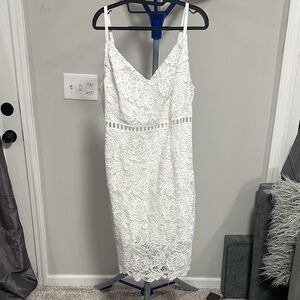 Forever 21 White Lace Midi Dress